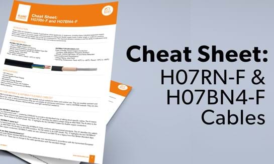 Cheat Sheet H07RN F & H07BN4 F Cables