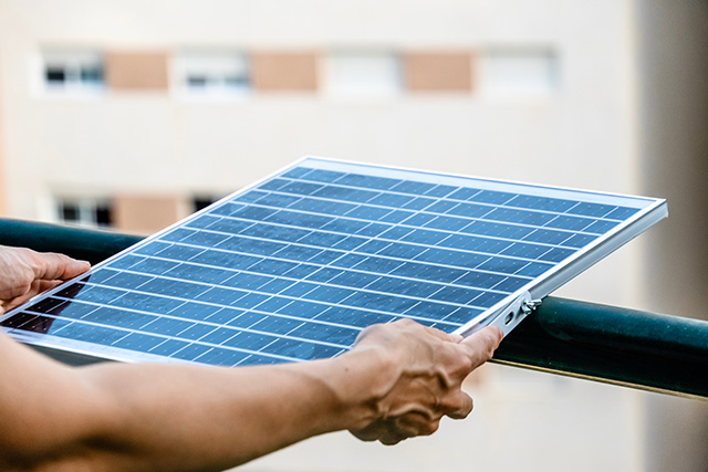 Plug in solar panel