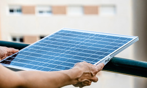 Plug in solar panel
