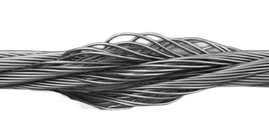Illustration of birdcaging on a wire cable
